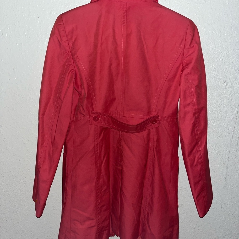 Ann Taylor LOFT Pink Trench Coat Overcoat Women's XSP Fall Business Casual  EUC - Picture 3 of 3